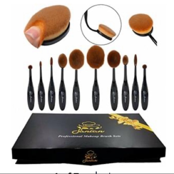 NWT 10 PROFESSIONAL MAKEUP BRUSH SET NEW I A  BOX - Picture 1 of 8